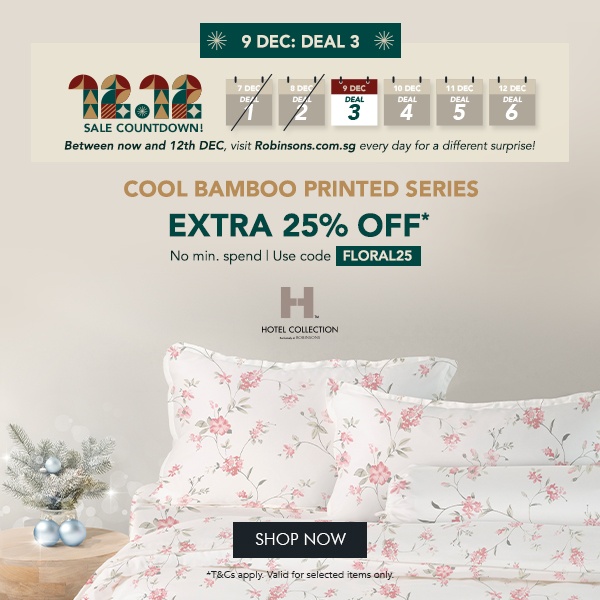 Extra 25% OFF* Cool Bamboo Printed Series No min. spend. Use code FLORAL25