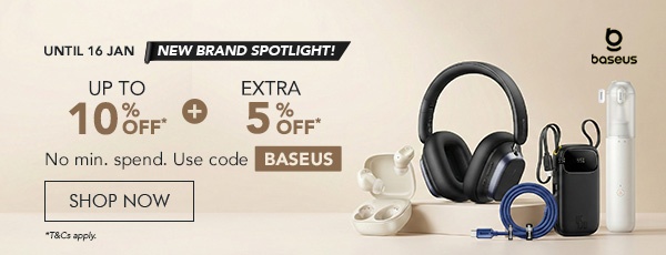 Up to 10% off + Extra 5% off Baseus