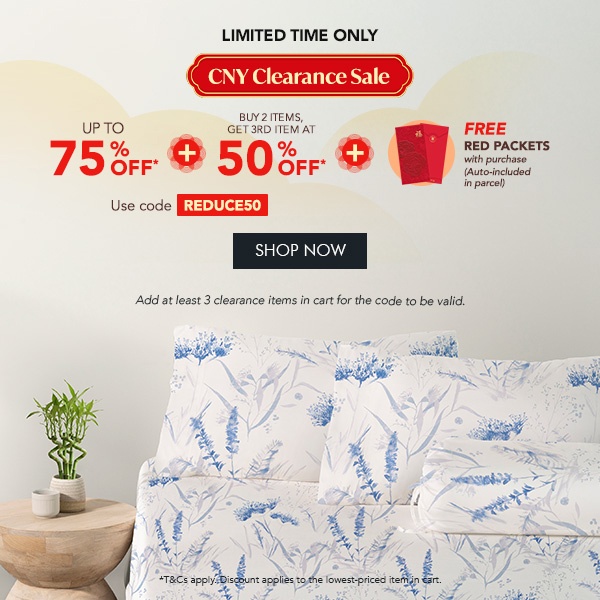 Clearance up to 75% off + extra 50% off on the 3rd item 
