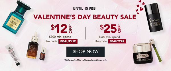 Valentine's day beauty sale up to $25 off