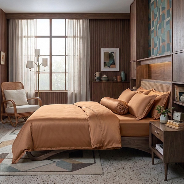 Cool Bamboo Bed Sheet Set Hotel Collection by Robinsons (Toffee / Latte)