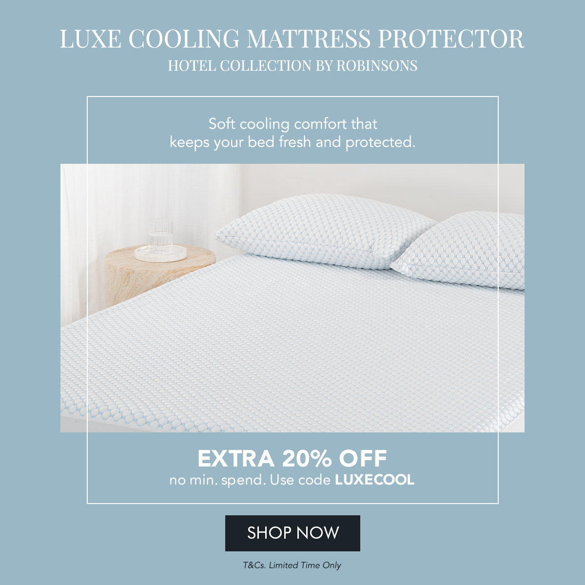 Luxe cooling mattress protector 