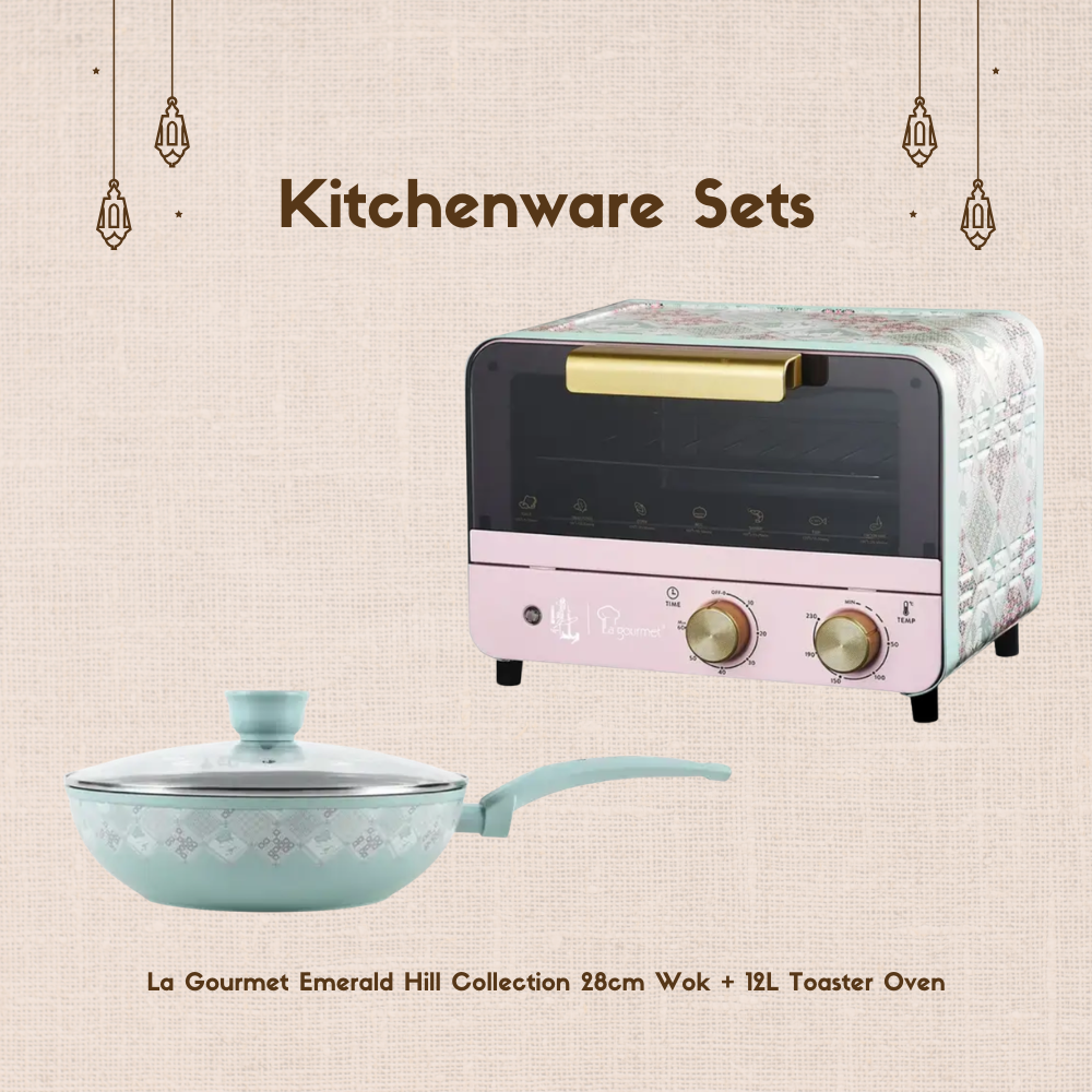 La Gourmet Emerald Hill Collection Emerald Hill Collection 12L Oven + Emerald Hill Collection 28cm Wok