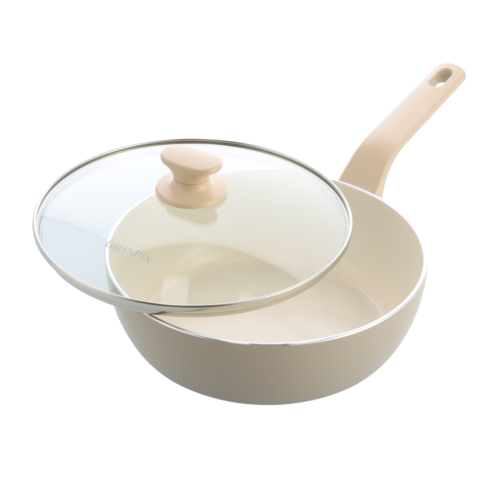 Greenpan Essence Taupe 24cm Chef's Pan with Lid