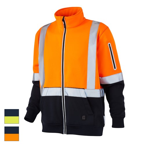ELEVEN Workwear 'X' Taped Hi-Vis Full Zip Jacket $89.99