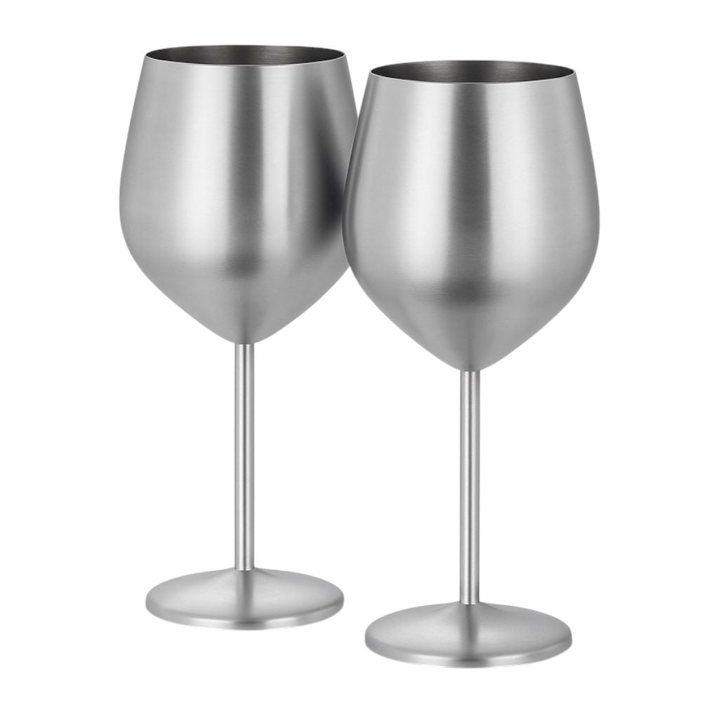 Image of Set x 2 copas acero inoxidable plateado mate 500ml - Irrompibles