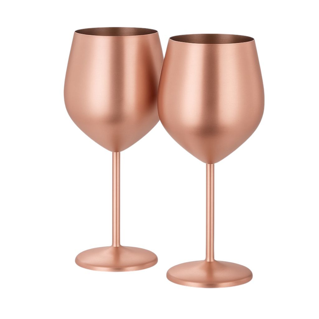 Image of Set x 2 copas acero inoxidable rose gold 500ml - Irrompibles