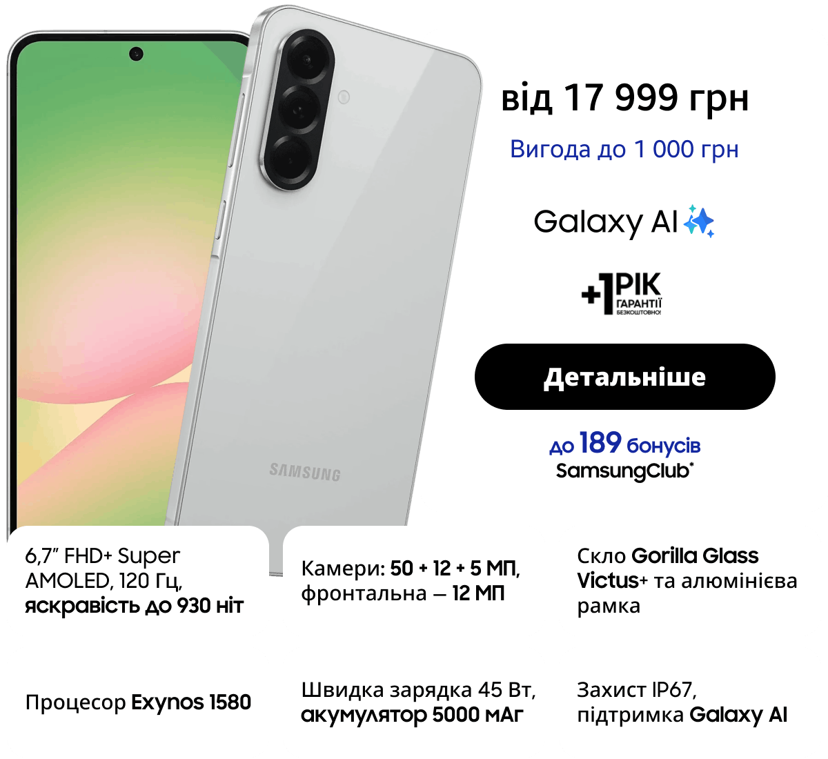 Характеристики Galaxy A56 