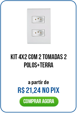 Kit conjunto 4x2 com 2 tomadas 2 polos + terra 20a 250v Liz - Tramontina