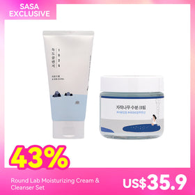 Round Lab Moisturizing Cream & Cleanser Set