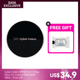Cyber Colors SPF50 Pa+++ Rosy Glow CC Cushion With Refill 30ML + Free Gift