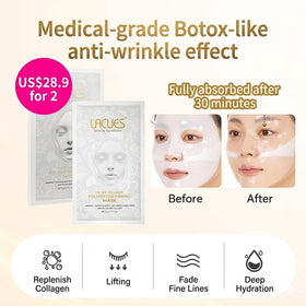 LACUES I III XVII Collagen Polypeptide Firming Mask 5pcs X2