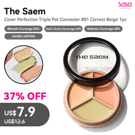 The Saem Cover Perfection Triple Pot Concealer #01 Correct Beige 1pc
