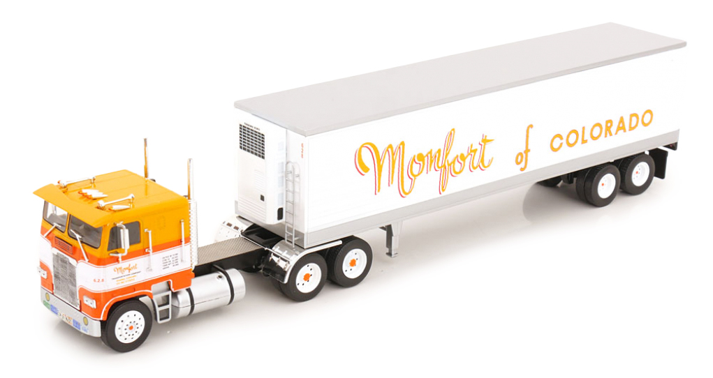 1/43 Freightliner FLA COE тягач с прицепом Monfort of Colorado