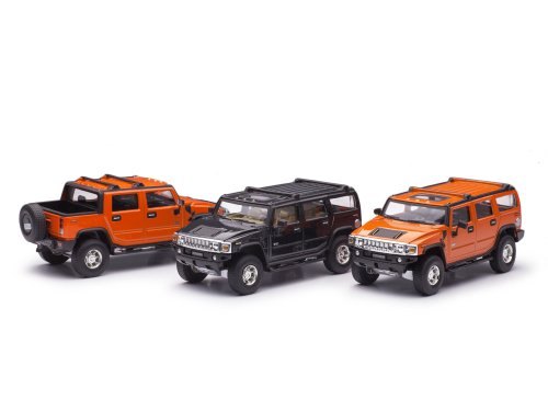1/43 Набор Hummer H2 черный, оранжевый и SUT