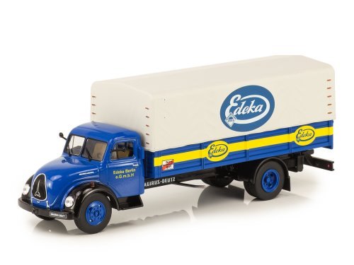 Модель в масштабе 1/43 Magirus-Deutz бортовой с тентом Edeka