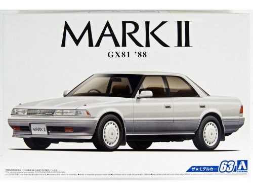 Модель для сборки 1/24 Toyota Mark II GX81 2.0 Grande Twin Cam 1988