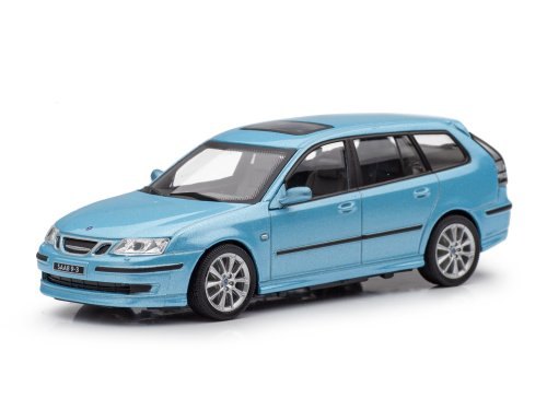 1/43 SAAB 9-3 SportCombi 2007 electic blue (голубой металлик) 60 лет SAAB