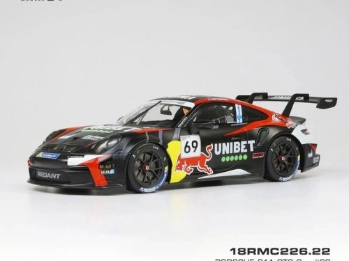 1/18 Porsche 911 GT3 Cup (992) #69 Red Bull Rovanperä победитель Porsche Cup Zolder 2024