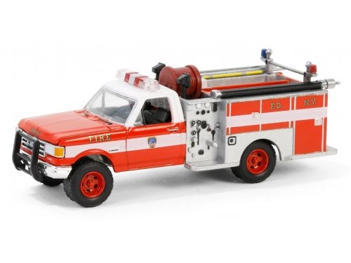 1/64 Ford F-350 Mini Pumper Пикап С Пожарным Оборудованием Fire Department City Of New York FDNY 160Th Anniversary Edition 1987