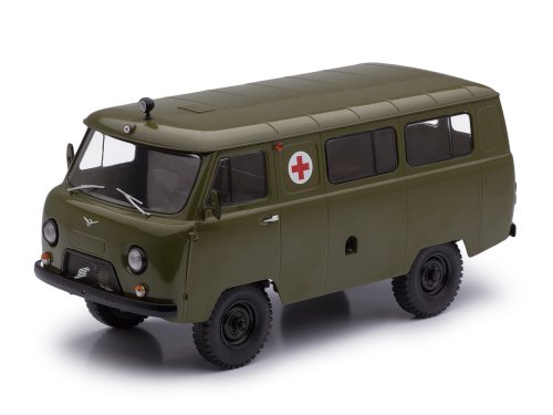 1/18 УАЗ-452А хаки скорая помощь