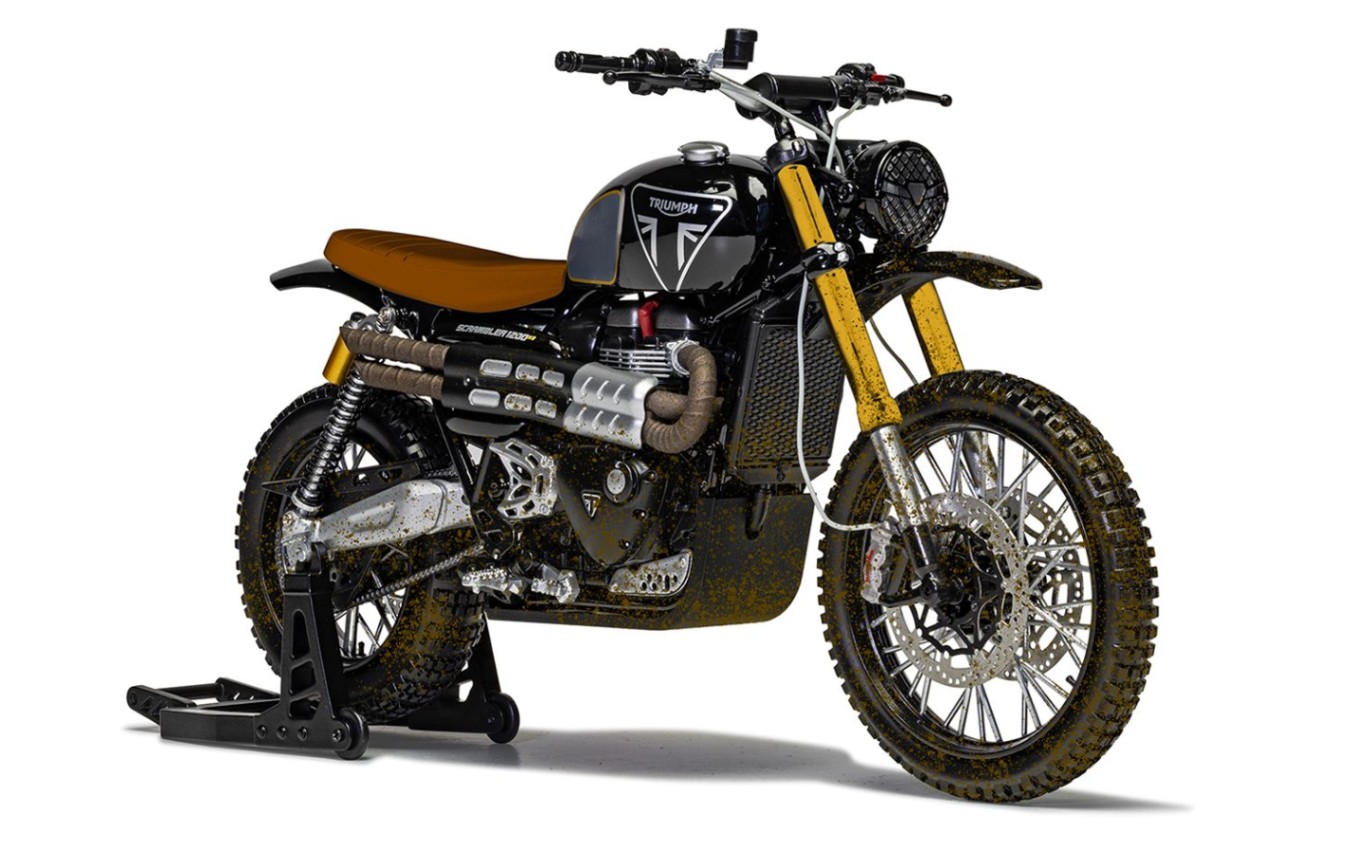 1/12 Triumph Scrambler 1200XE из фильма Джеймс Бонд 007 - Не время умирать