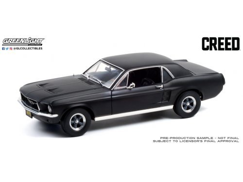 1/18 Ford Mustang Coupe 1967 матовый черный (Машина Адониса Крида Из К/Ф Крид: Наследие Рокки)