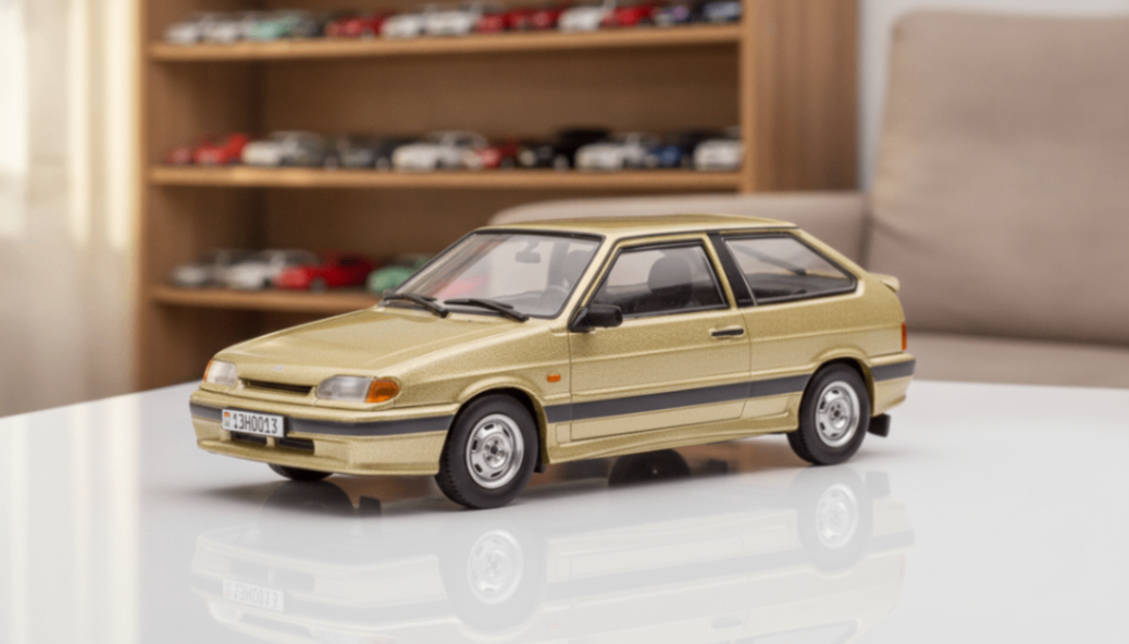 1/43 ВАЗ-2113 Lada Samara II бежевый металлик (Лада Самара 2) Тринашка
