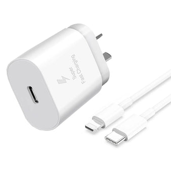 25W Fast Wall Charger with Lightning to USB-C cable