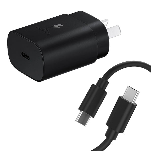 25W Superfast Compatible Wall Charger with USB-C to USB-C cable