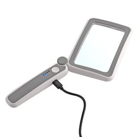 Foldbar læselup med LED-lys - 4x forstørrelse