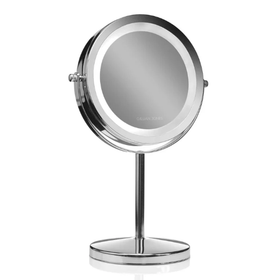 Makeup-spejl med lys -1x/10x forstørrelse