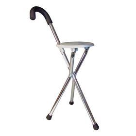 Klapstol-stok med sæde og 3 ben