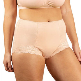 Inkontinens trusse med blonde - Beige