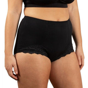 Inkontinens trusse med blonde - Sort