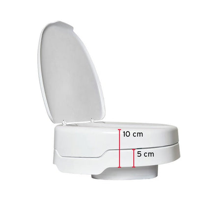 Ezy-Fit toiletforhøjer med låg, 5-10 cm