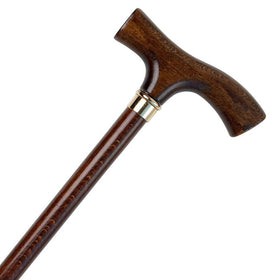 Stok i træ med pyntering