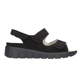 Waldläufer bred damesandal - Sort