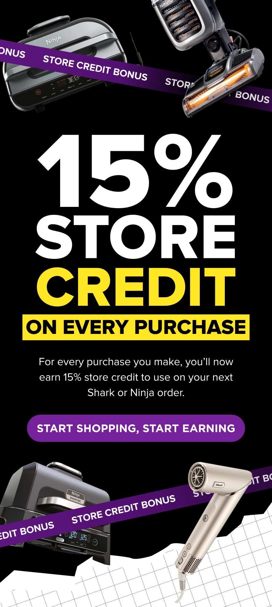 15% Store Credit On Every Purchase