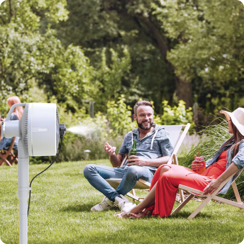 FlexBreeze Fan With Misting Attachment - White