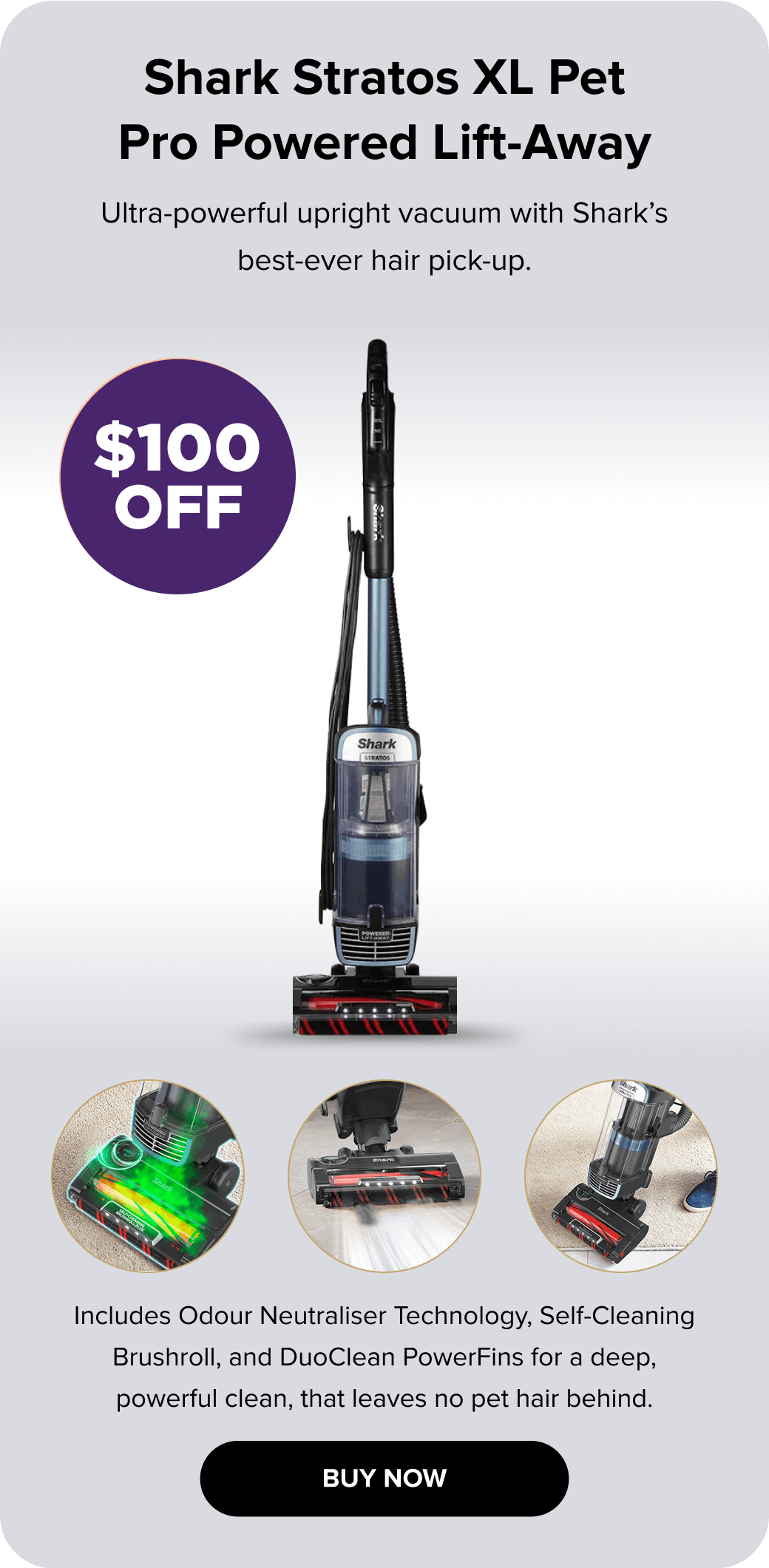 Shark Stratos XL Pet Pro Powered Lift-Away. Buy now