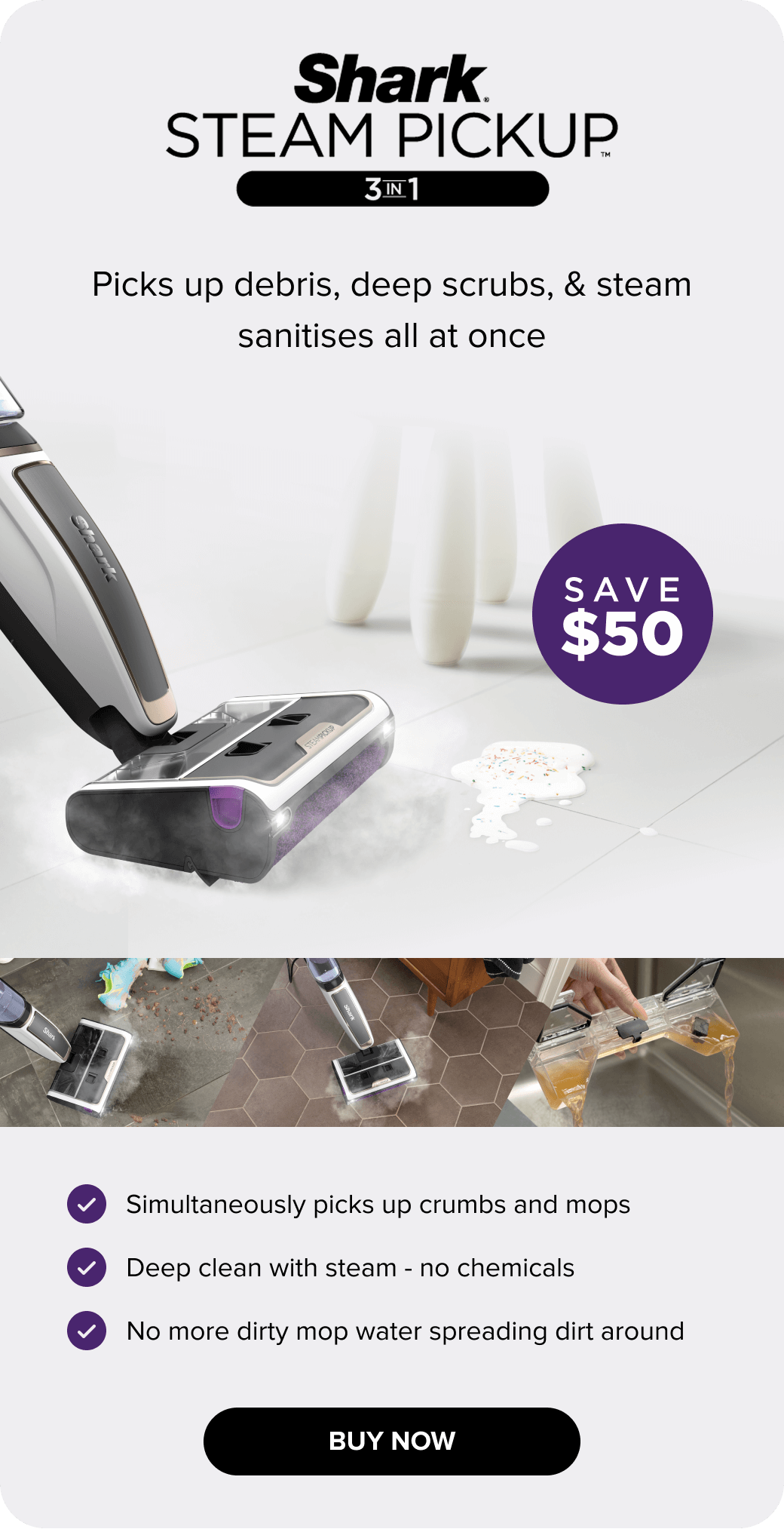 Shark Steam Pickup. Buy now