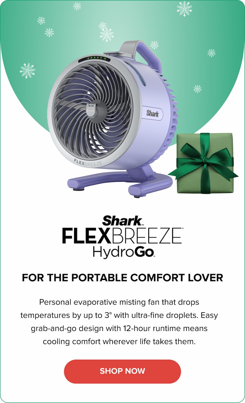 Shark FlexBreeze HydroGo Misting Portable Fan