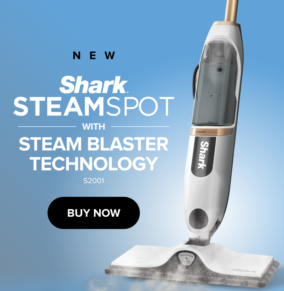 NEW Shark SteamSpot with Steam Blaster Technology