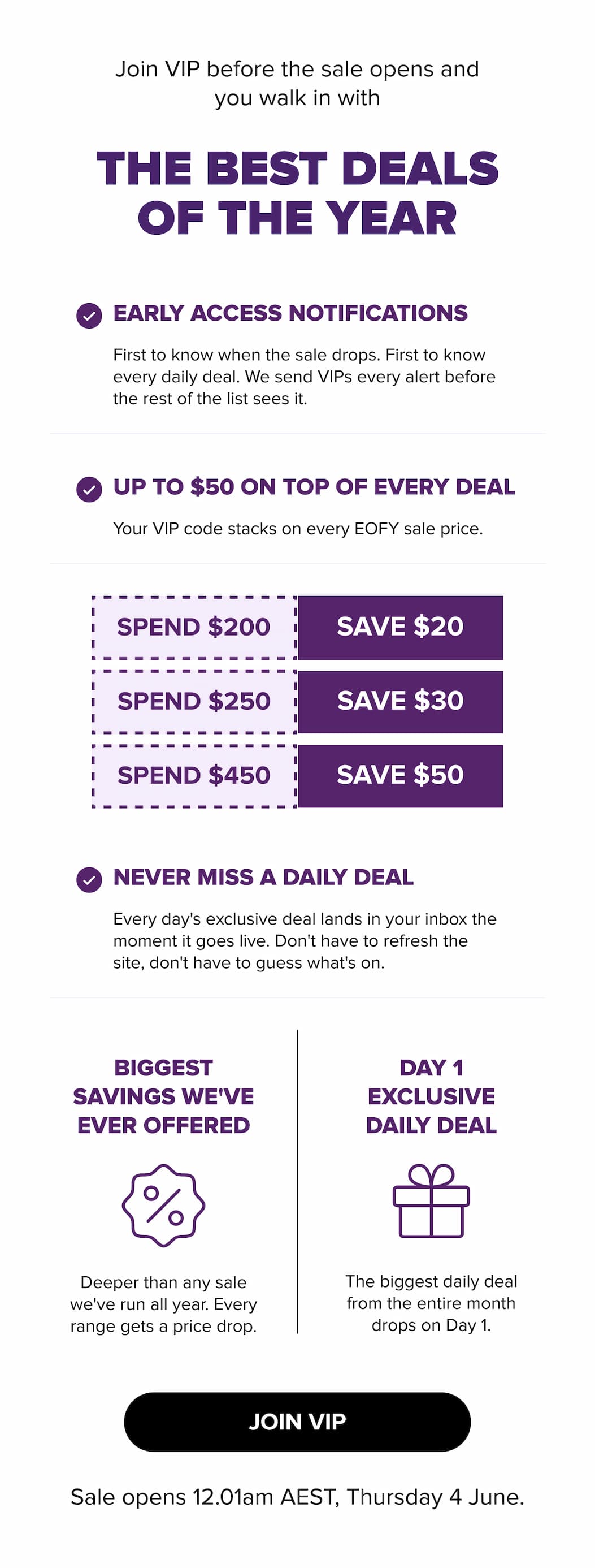 The best deals of the year - JOIN VIP