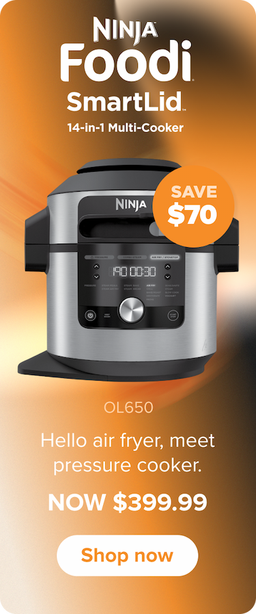 Ninja Foodi SmartLid 14-in-1 Multi-Cooker. OL650. Hello air fryer, meet pressure cooker. Now $399.99. Save $70. Shop now.