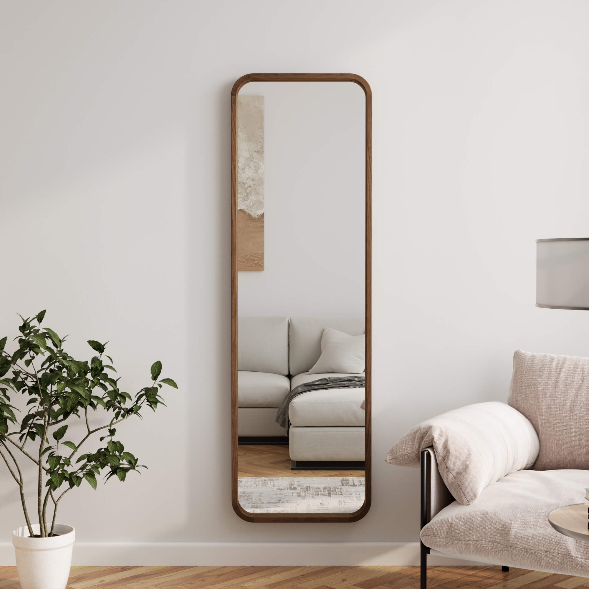 מראה Bella עץ אגוז