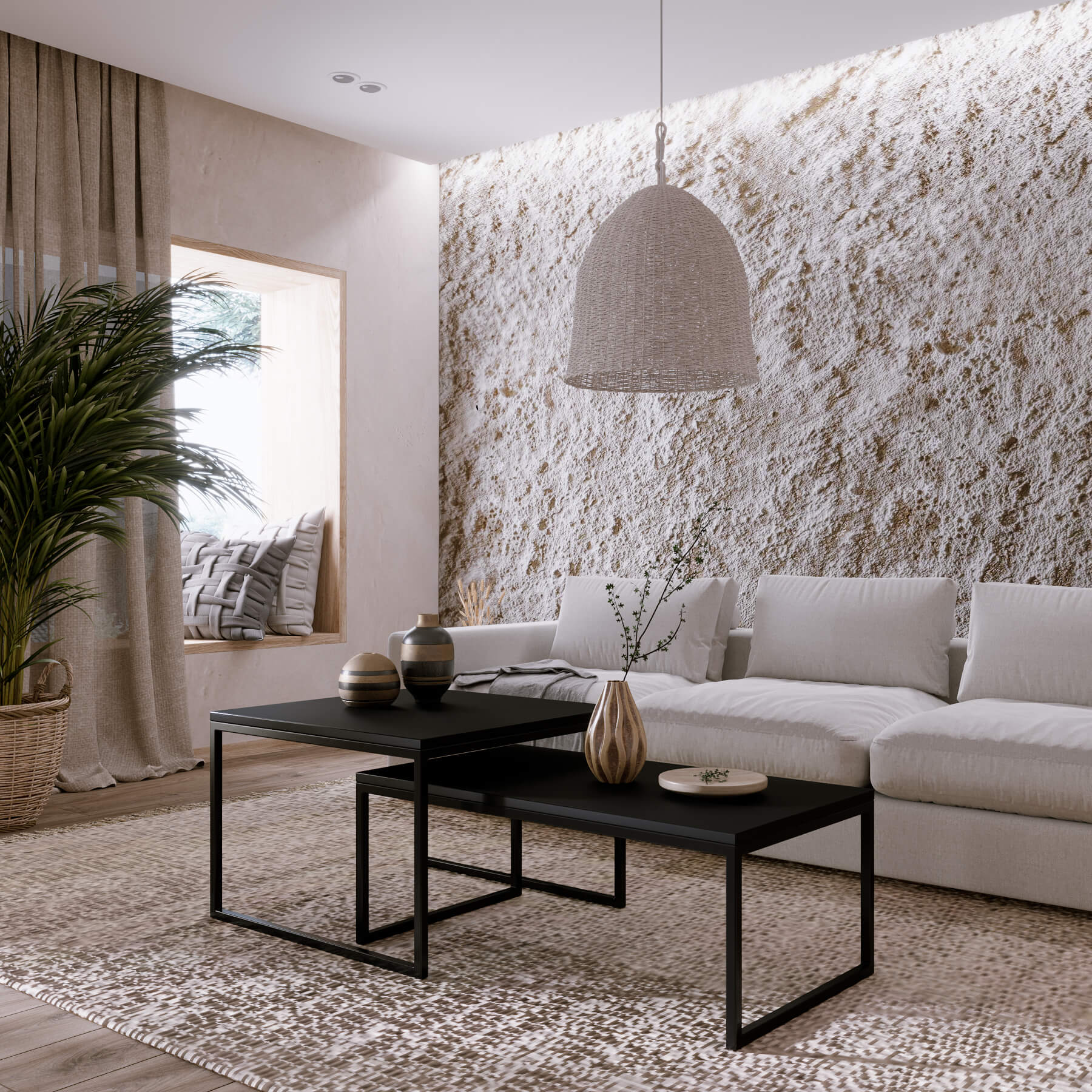 סט שולחנות Yani Black