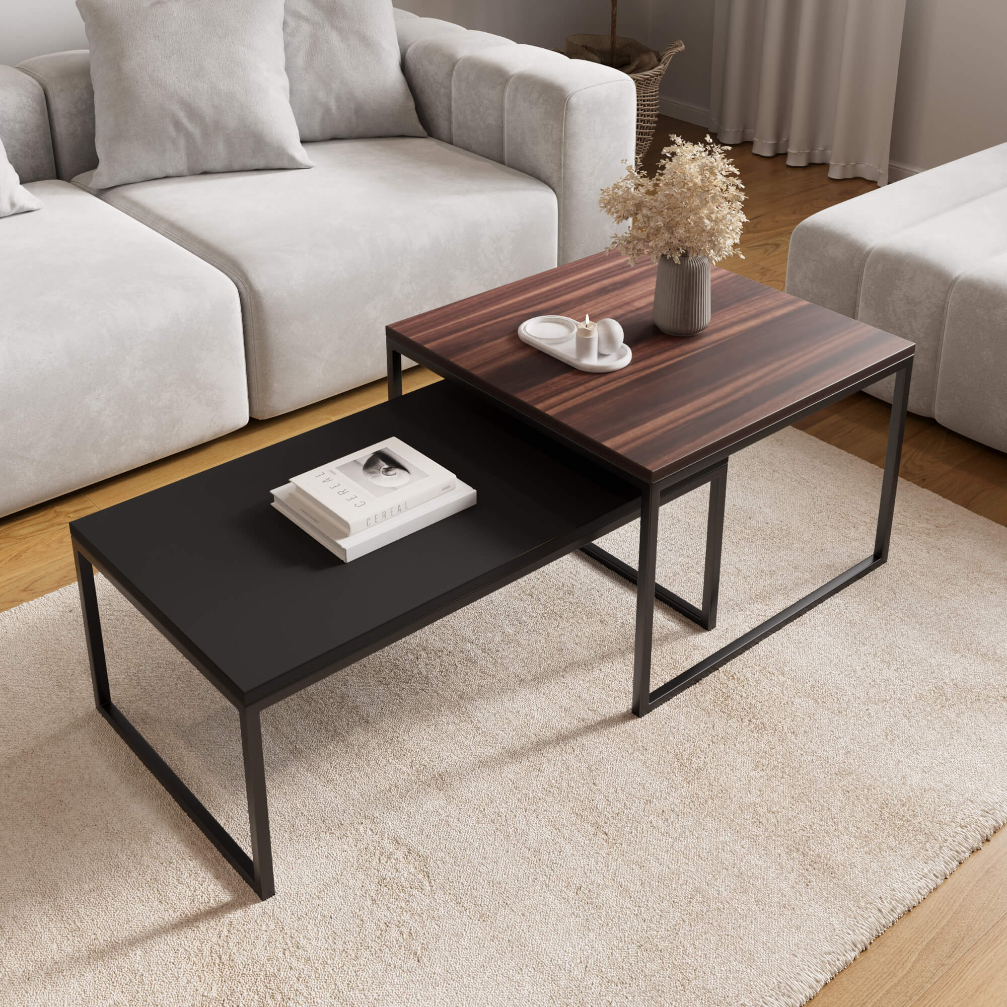 סט שולחנות קפה Yani אגוז