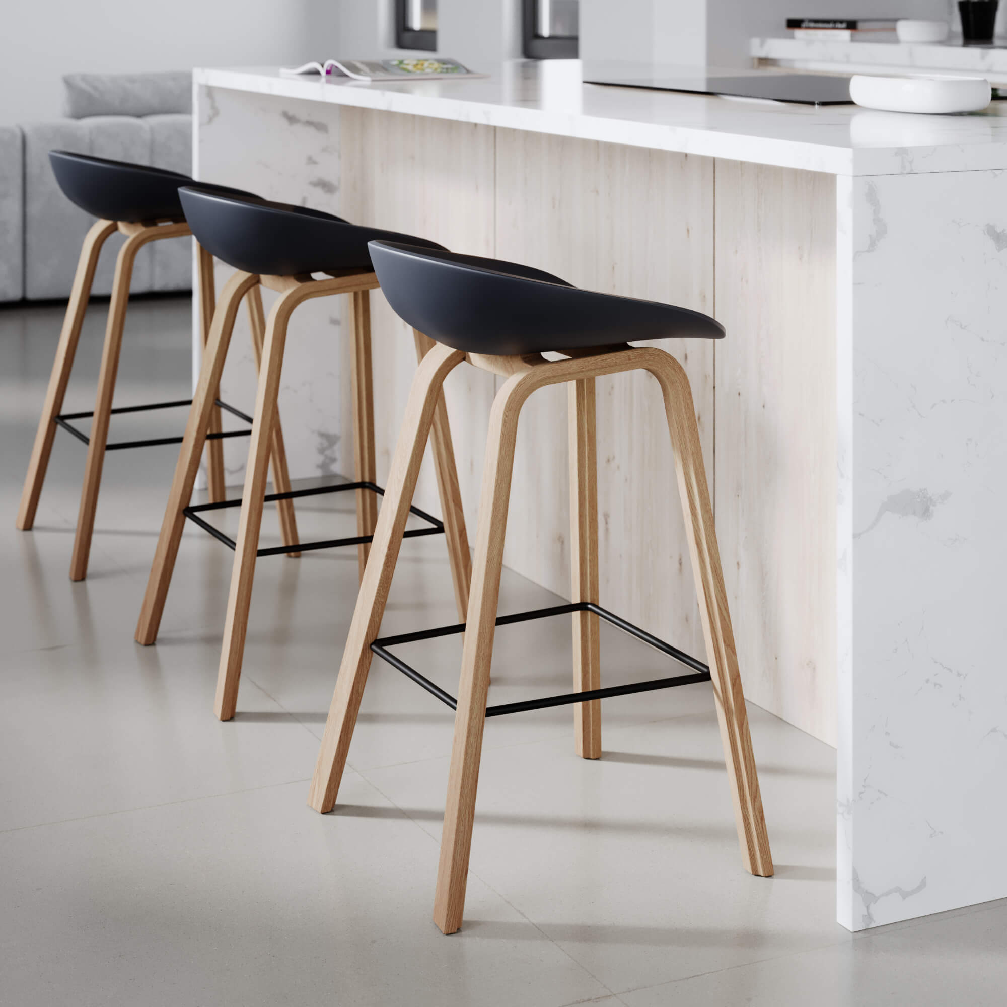 כיסא בר KISU שחור